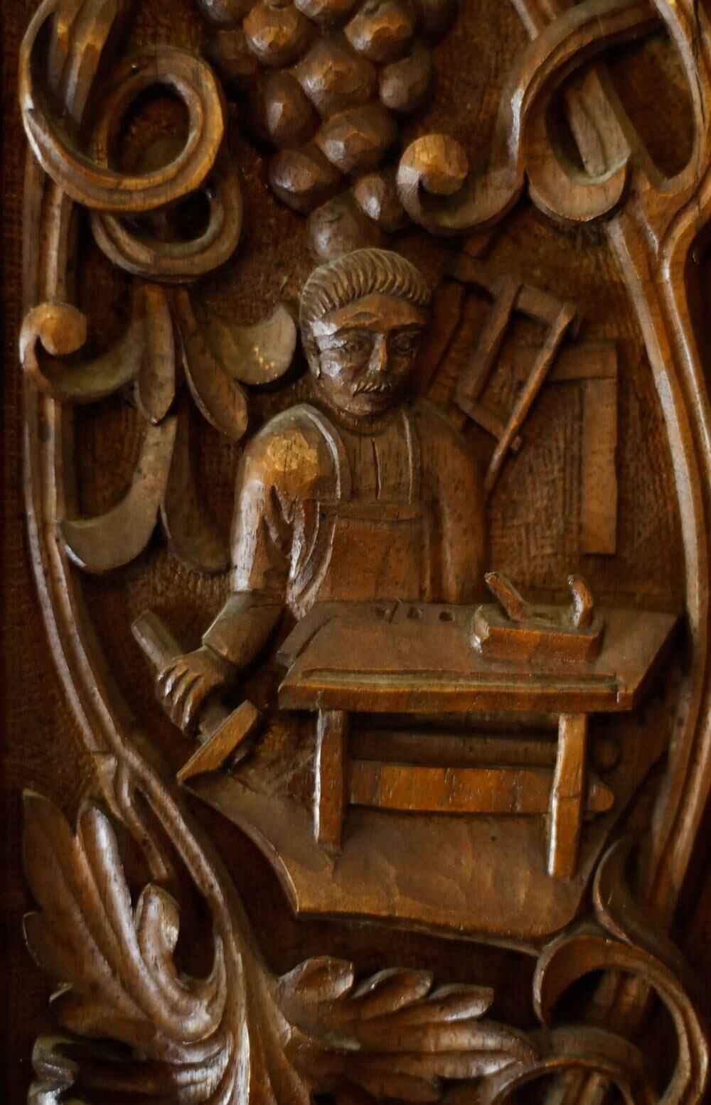 Урош Предић, Портрет Николе Спасића, детаљи рама (Београд, 1936).